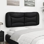 vidaXL Coussin de tête de lit Hvar noir 120 cm similicuir