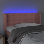 vidaXL Tête de lit à LED Rose 83x16x78/88 cm Velours