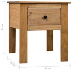 vidaXL Table de chevet 46x40x57 cm Pin Gamme Panama