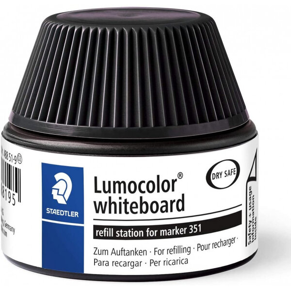 Flacon recharge pour feutre effaçable sec - noir - lumocolor - staedtler