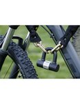 THIRARD - Chaîne acier gainé nylon Loops  vélo  moto  barrières  0.9m  noir  cadenas  2 clés