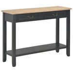 vidaXL Table console Noir 110x35x80 cm Bois
