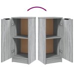 vidaXL Buffets 2 Pièces Sonoma gris 30x30x70 cm Bois d'ingénierie
