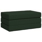 vidaXL Canapé-lit pliable 80 x 67 x 45 cm Vert foncé