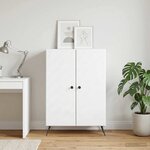 vidaXL Buffet Blanc 66 x 34 5 x 90 cm Bois d'ingénierie