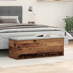 vidaXL Boîte de Rangement avec stockage Bois ancien 102 x 35 x 35 cm