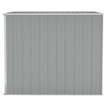 vidaXL Abri de jardin mural Gris 118x194x178 cm Métal galvanisé