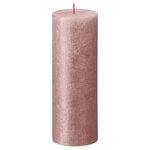 Bolsius Bougies pilier rustiques Shimmer 4 Pièces 190x68 mm Rose