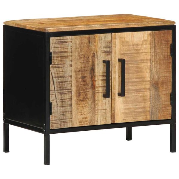vidaXL Cabinet de chevet Marron et noir 50 x 30 x 45 cm