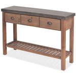 vidaXL Table console Bois massif de sapin 122 x 35 x 80 cm