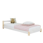 Lit enfant DREAMY 140 x 200 - blanc et naturel