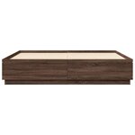 vidaXL Cadre de lit chêne marron 200x200 cm bois d'ingénierie