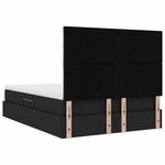 vidaXL Lit de Rangement Noir 140 x 190 cm Cuir synthétique