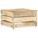 Vidaxl salon de jardin 12 pièces avec coussins bois imprégné de vert