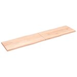 vidaXL Dessus de table bois massif non traité bordure assortie