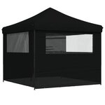 vidaXL Tente de réception pliable escamotable 4 parois latérales noir