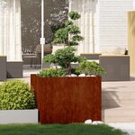 vidaXL Jardinière rouillé 100x100x80 cm acier inoxydable