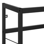vidaXL Cadre de lavabo de salle de bain Noir 79x38x83 cm Fer