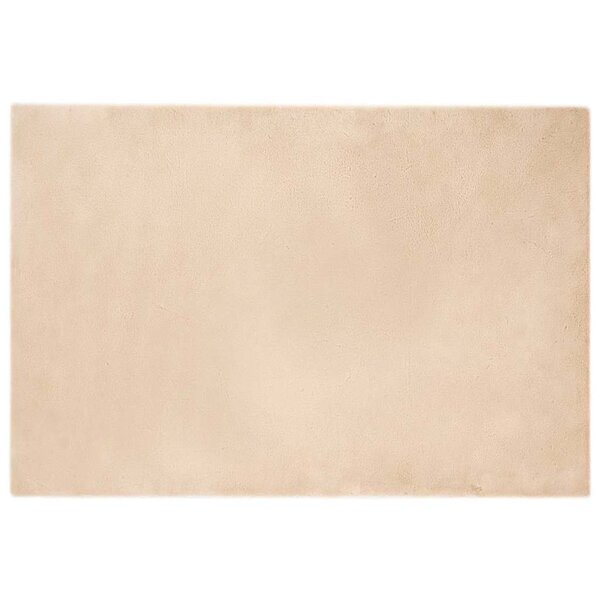 vidaXL Tapis en Fourrure Synthétique de Lapin Beige 120 x 170 cm