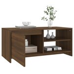 vidaXL Table basse Chêne marron 102x50x45 cm Bois d'ingénierie