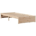 vidaXL Cadre de lit avec tête de lit 75x190 cm bois de pin massif