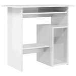 vidaXL Bureau Blanc brillant 80x45x74 cm Bois d’ingénierie