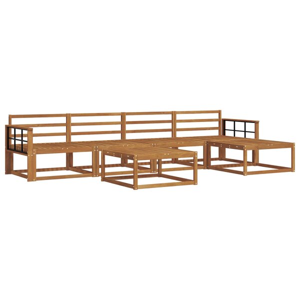 vidaXL Ensemble de canapés d'extérieur 6 Pièces Naturel