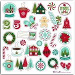 Stickers puffy en relief pour scrapbooking - Joyeux Noël