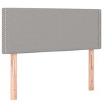 vidaXL Sommier à lattes de lit et matelas Gris clair 90x190 cm Tissu