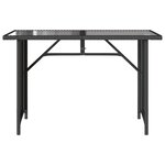 vidaXL Ensemble à manger de jardin coussins 2Pièces noir résine tressée