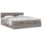 VidaXL Cadre de lit ottoman avec matelas taupe 160x200 cm tissu