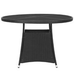 vidaXL Ensemble à manger de jardin 5 Pièces Résine tressée Noir