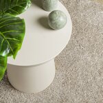 vidaXL Tapis ISTAN à poils longs aspect brillant beige Ø 80 cm
