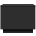 vidaXL Table basse avec lumières LED noir 50x50x40 cm