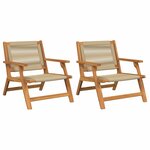 vidaXL Mobilier de jardin 2 Pièces Beige 78 x 67 x 73cm