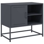 vidaXL Meuble TV anthracite 68x39x60 5 cm acier