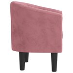 vidaXL Fauteuil rose velours