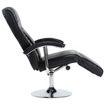 vidaXL Fauteuil TV Noir Similicuir