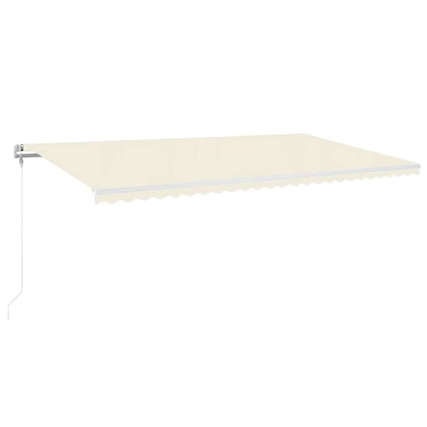 vidaXL Auvent automatique avec capteur de vent et LED 600x300 cm Crème