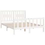 vidaXL Cadre de lit sans matelas blanc bois de pin massif 120x200 cm