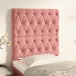 vidaXL Têtes de lit 2 Pièces Rose 80x7x78/88 cm Velours