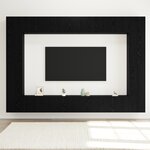 vidaXL Ensemble de meubles TV mural en bois d'ingénierie chêne noir - 12 pièces