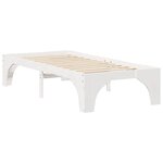 vidaXL Cadre de lit surélevé Blanc 90 x 200 cm Bois massif en pin