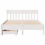 vidaXL Cadre de lit sans matelas blanc 120x190 cm bois de pin massif