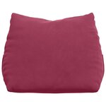 vidaXL Coussin de Dos Bordeaux 45 x 20 x 35 cm Tissu en velours côtelé
