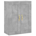 vidaXL Armoire murale gris béton 69 5x34x90 cm bois d'ingénierie