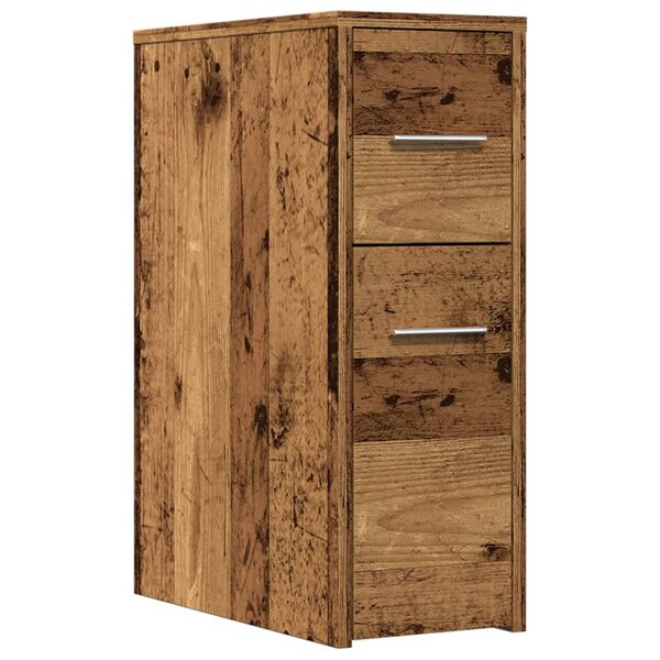 vidaXL Armoire de salle de bain étroite avec roulettes vieux bois