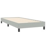 vidaXL Sommier à lattes de lit et matelas gris clair 80x220 cm velours