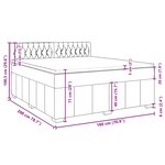 vidaXL Sommier à lattes de lit avec matelas Gris foncé 180x200cm Tissu