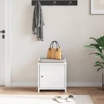 vidaXL Banc de couloir SANDNES blanc 45x40x50 cm bois de pin massif